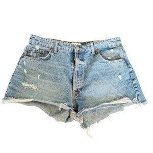 Zara Light Blue Cut Off Jean Shorts Size 10